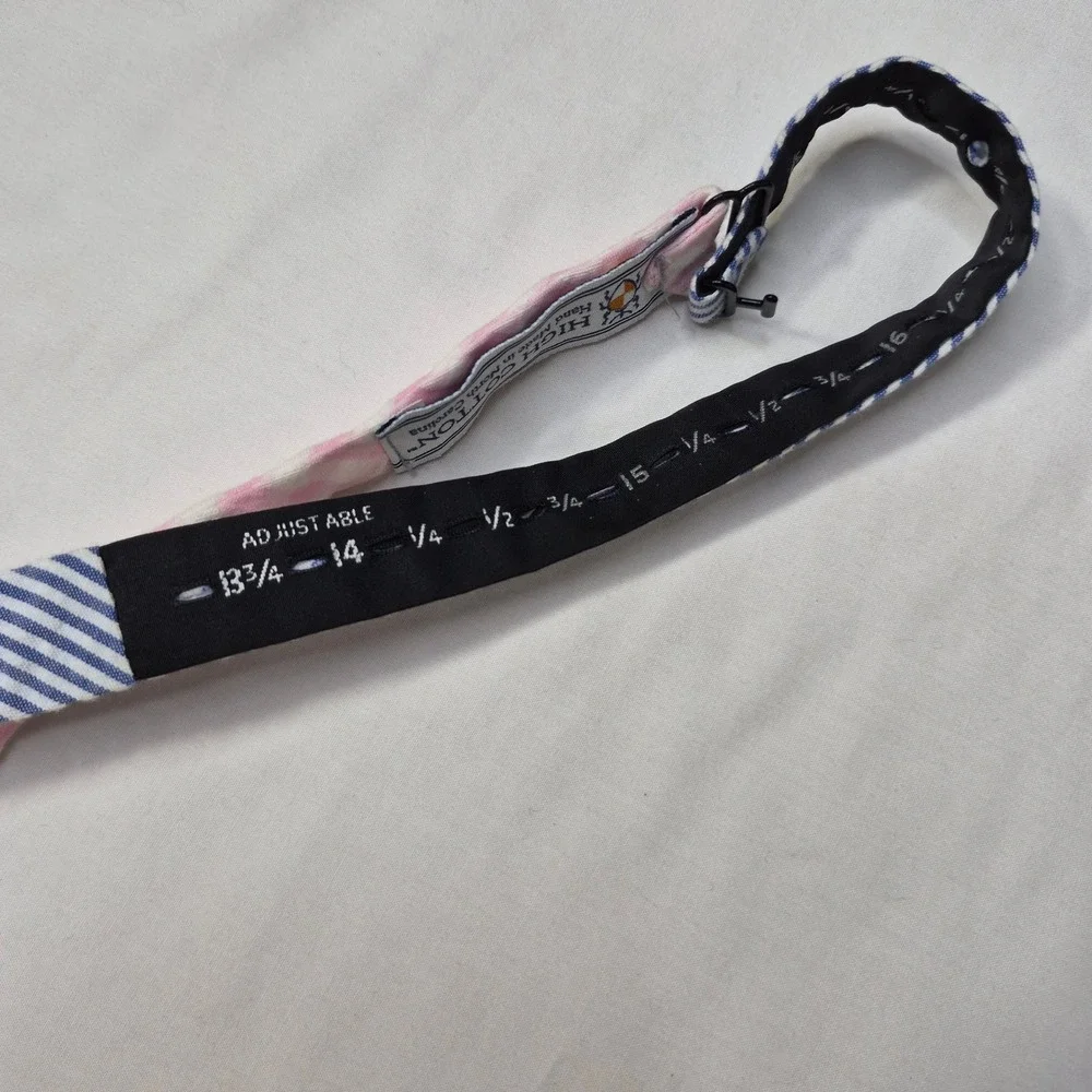 High Cotton Bow Tie Mens Blue Seersucker Pink Gingham Preppy Classic